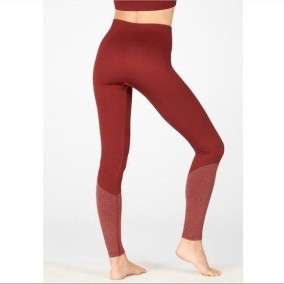 Fabletics high waisted seamless legging red pink leggings workout gym - Picture 1 of 3